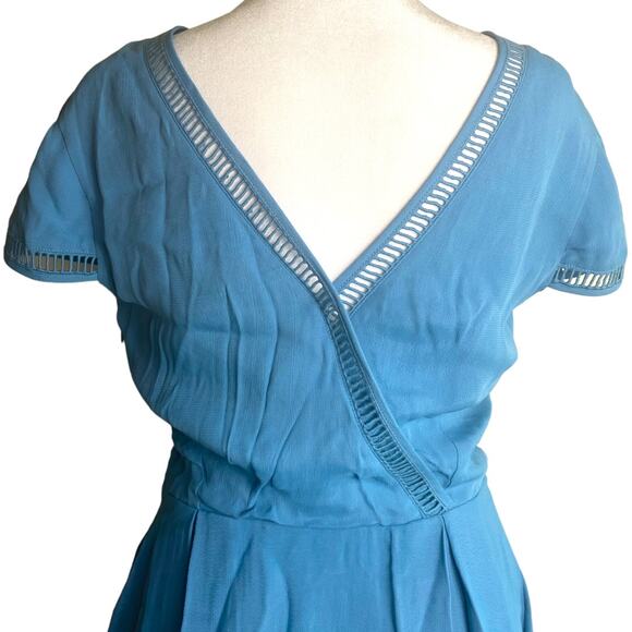 NWT REISS DRESS 6 BLUE COCKTAIL CASUAL WESTERN COUNTRY COASTAL COTTAGECORE - Picture 14 of 15